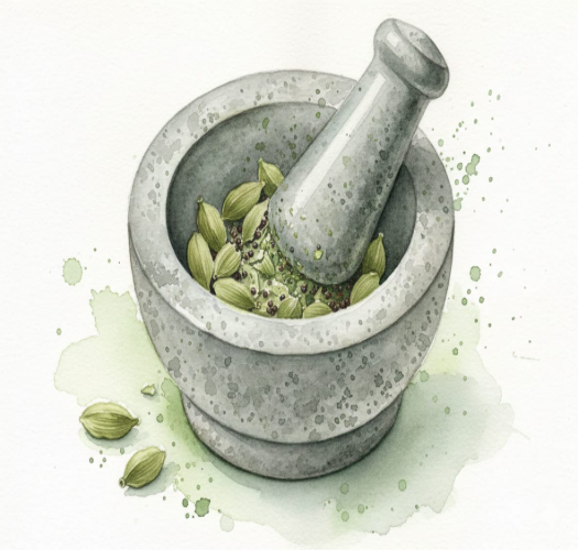 Cardamom essential oil extracted from green cardamom seeds