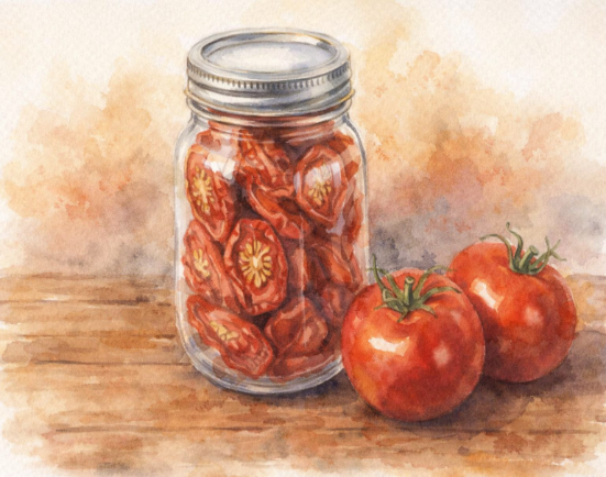 Dehydrated tomato powder sliced and chopped tomato vegetable